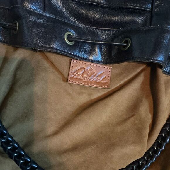 PATRICIA NASH MARTINA DISTRESSED BUCKET BAG! DARK BROWN, EUC! - Picture 12 of 13